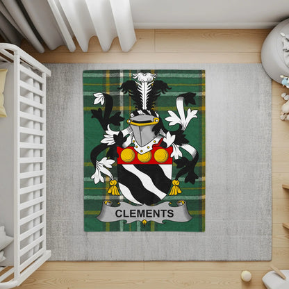 Heraldic Family Crest Clements Personalized Rug product