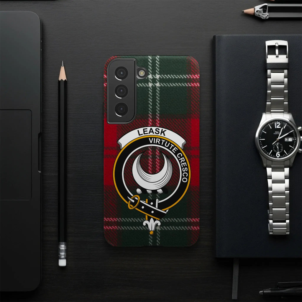Tartan Clan Leask Virtute Cresco Phone Case
