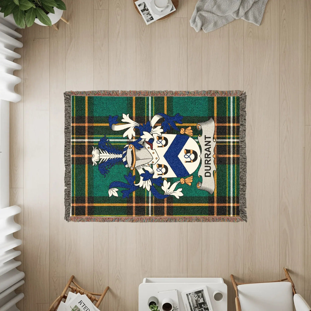 Durrant Clan Crest Plaid Green Blanket product type