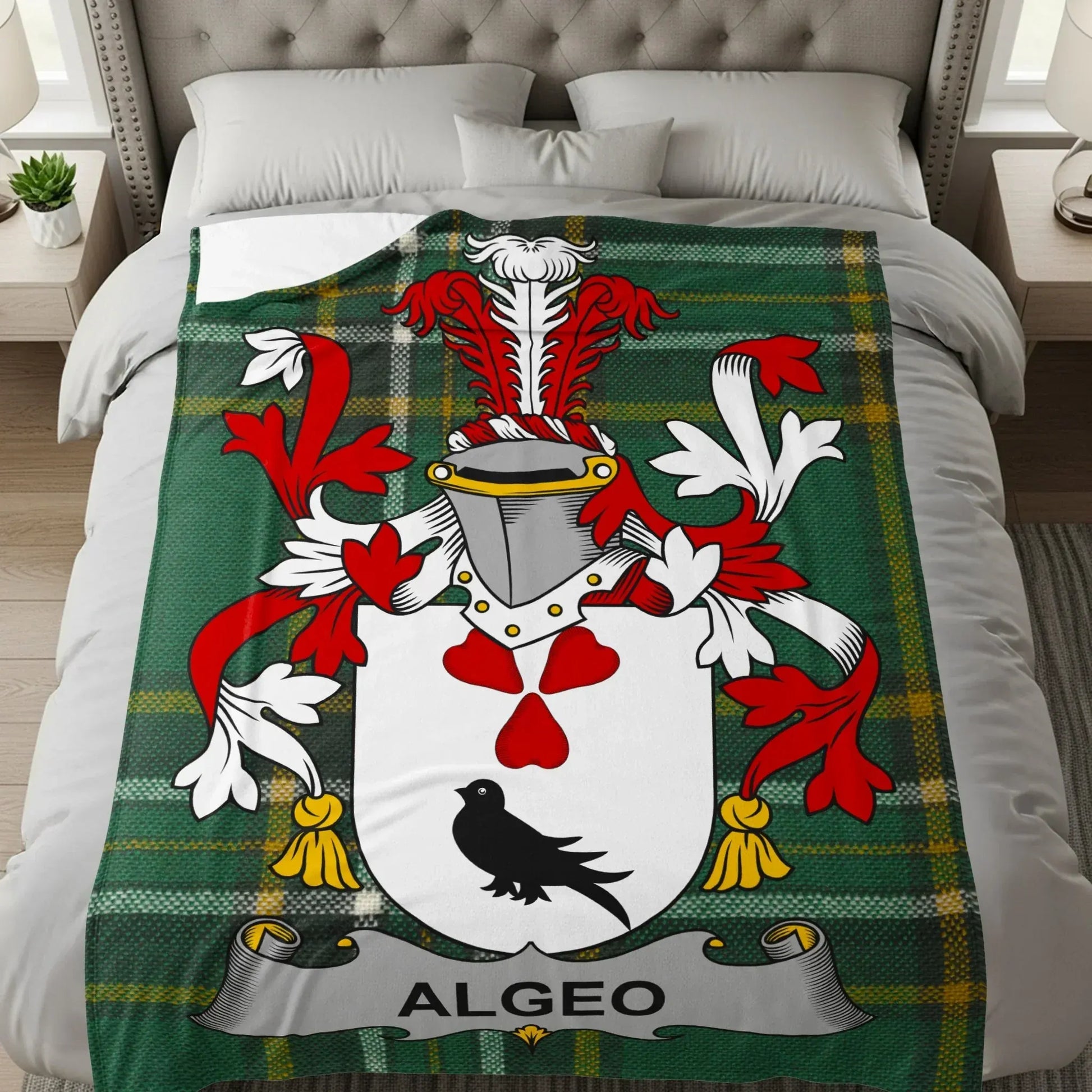 Algeo Heraldic Crest Tartan Blanket product