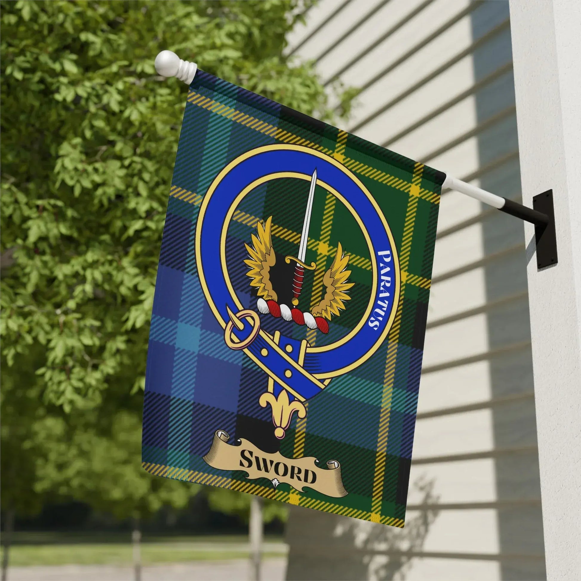 Scottish Clan Crest Sword House Flag product