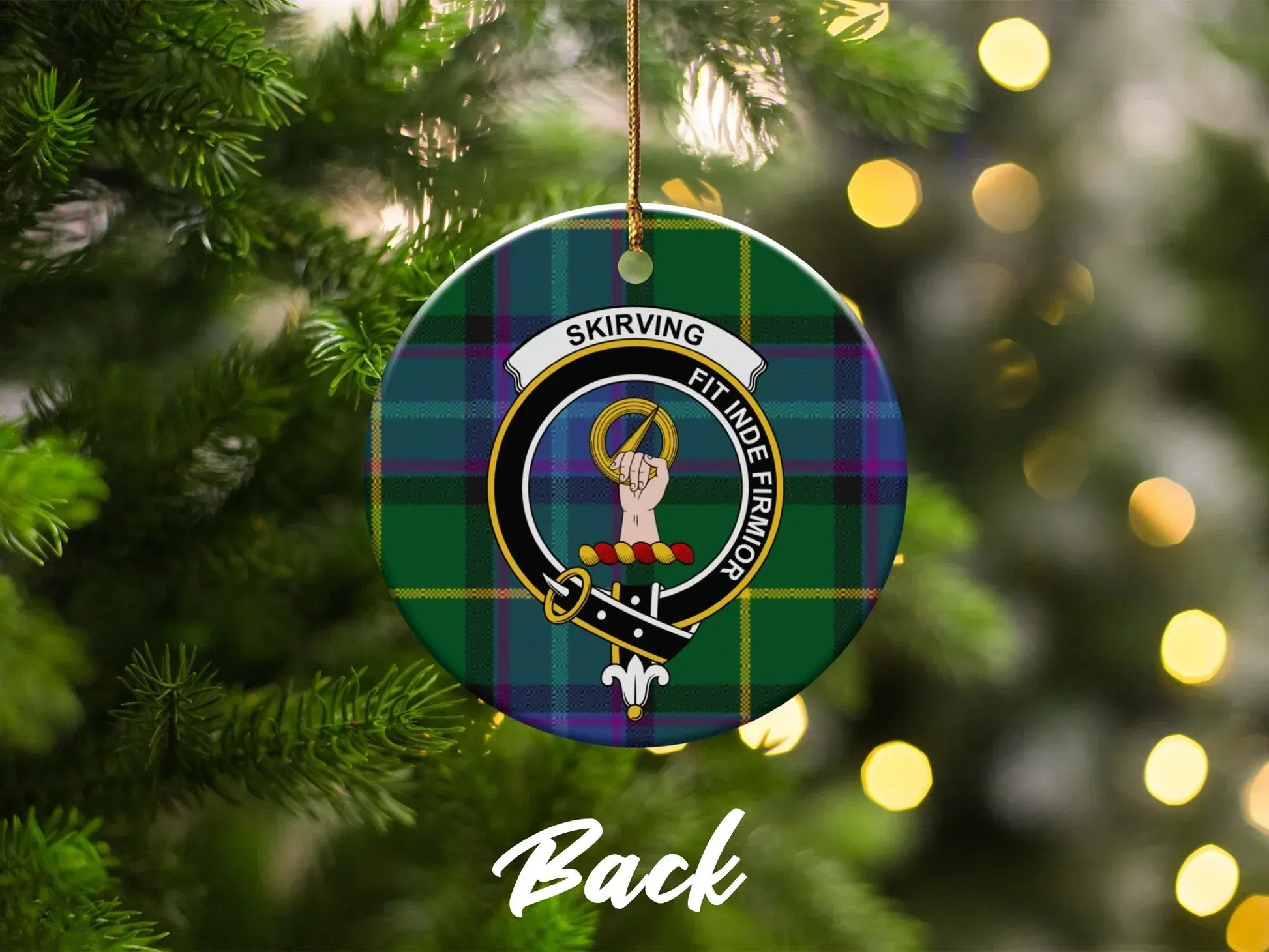 Skirving Family Crest Christmas Tree Ornament Product