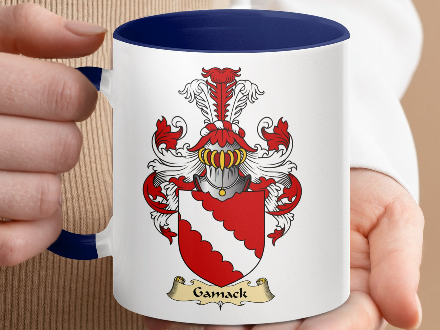 Carnack Scottish Coat of Arms Accent Coffee Mug - Living Stone Gifts