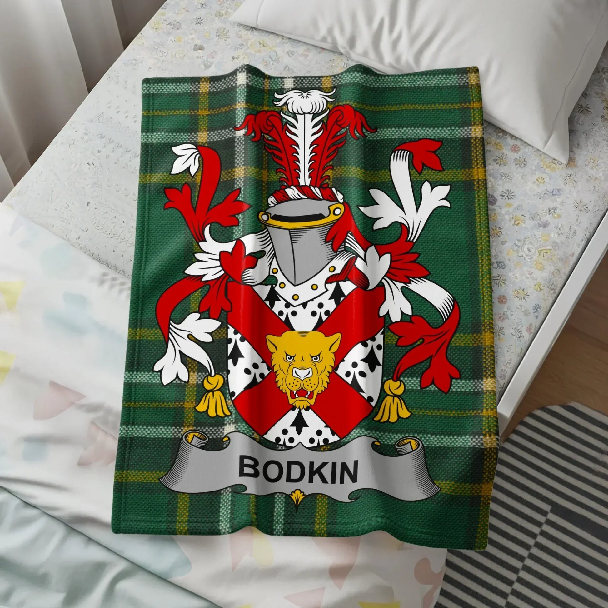Bodkin Family Crest Plaid Blanket product