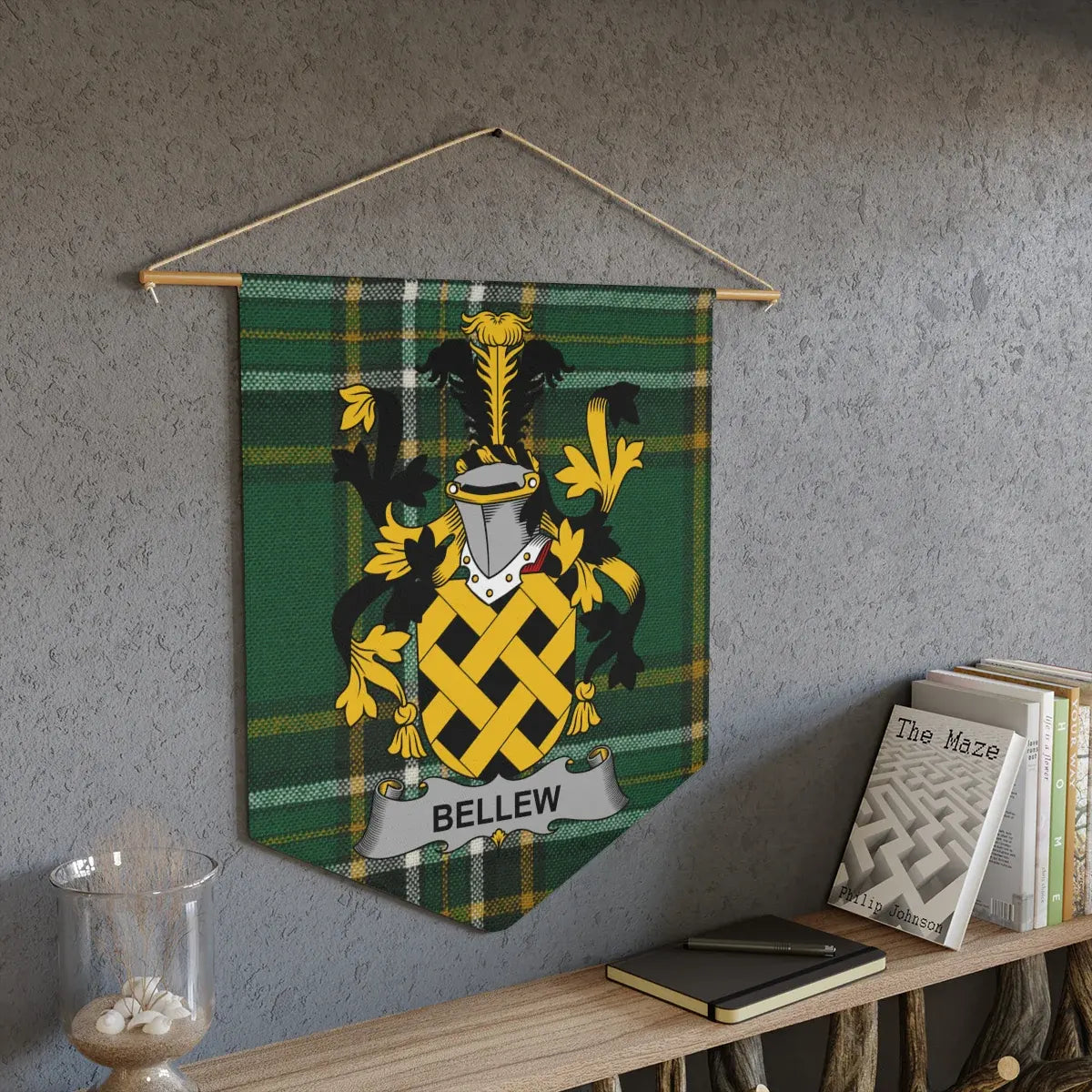 Bellew Tartan Family Crest Wall Hanging product