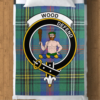 Scottish Clan Wood Defend Tartan Throw Blanket - Living Stone Gifts