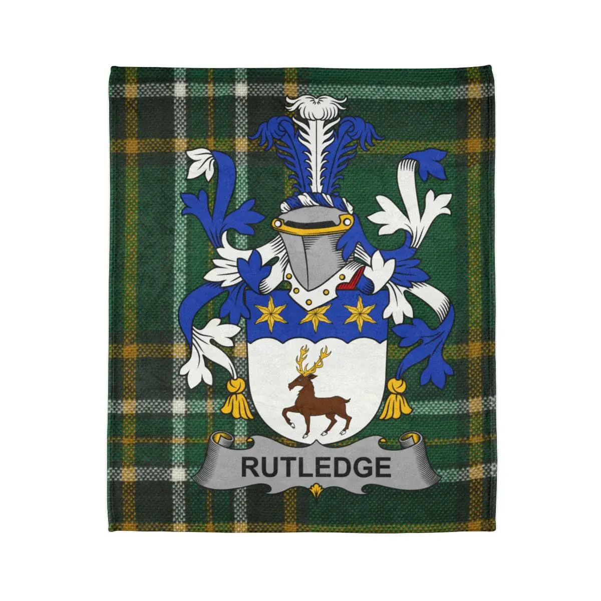 Rutledge Family Crest Tartan Blanket product type