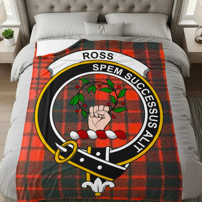 Ross Spem Successus Alit Crest Plaid Blanket product