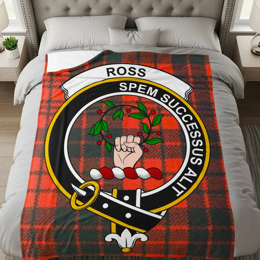 Ross Spem Successus Alit Crest Plaid Blanket product