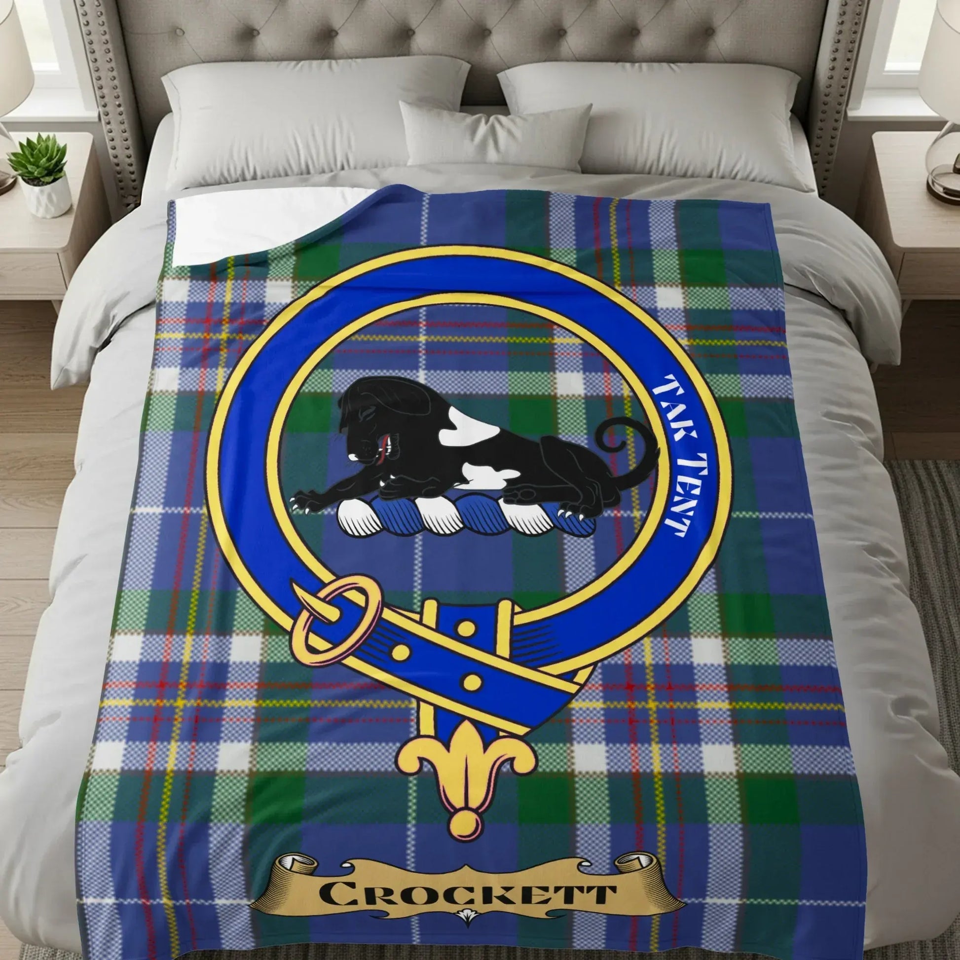 Crockett Tartan Print Blanket Warm Cozy Product