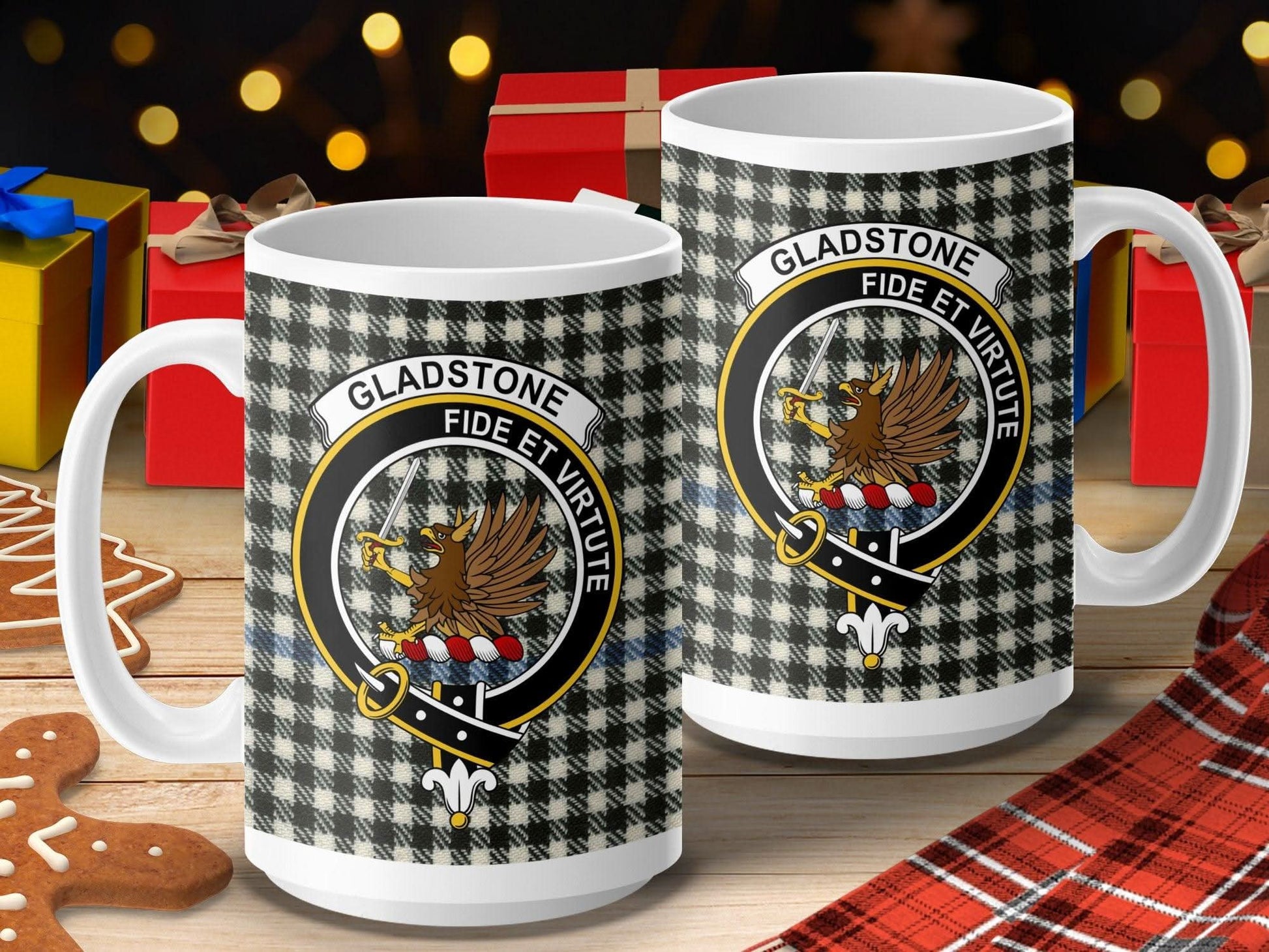Gladstone Fide Et Virtute Crest Design Mug product type