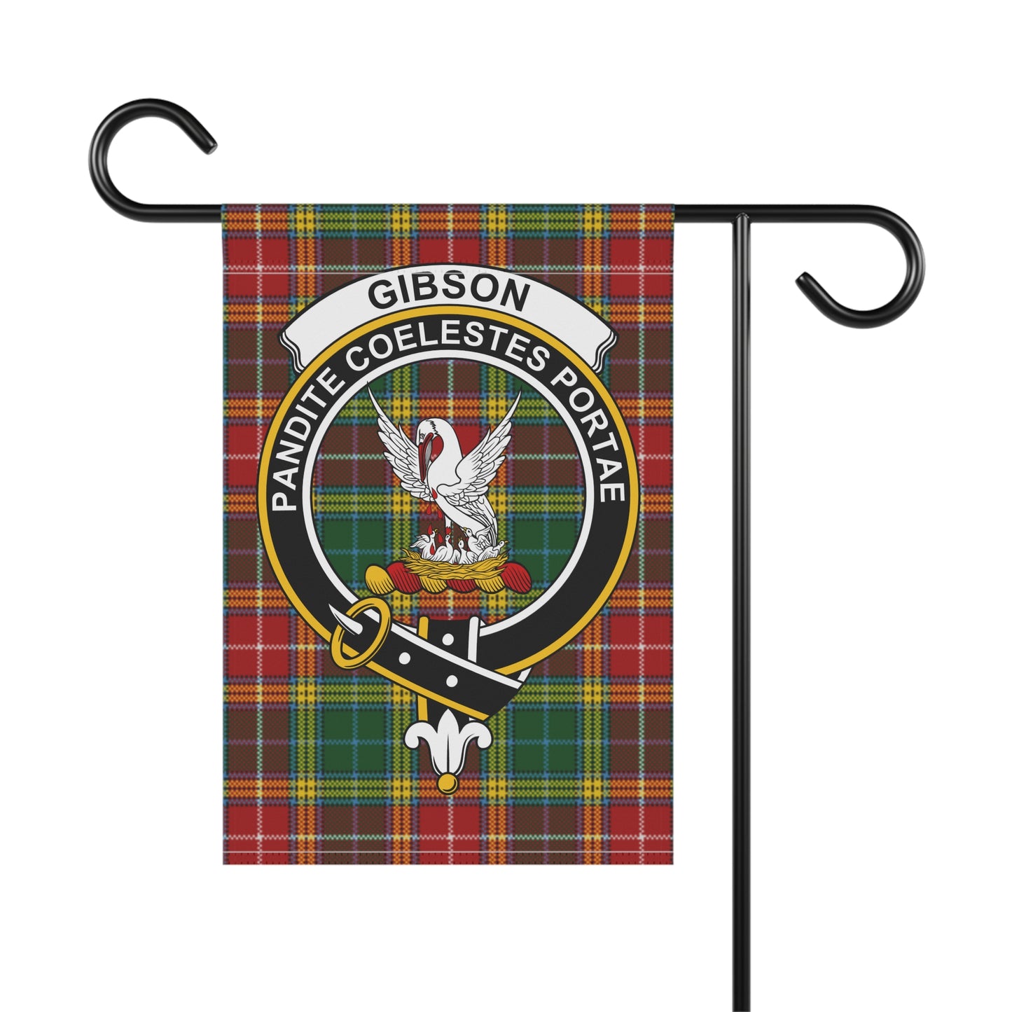 Gibson Clan Scottish Tartan Crest Garden Flag