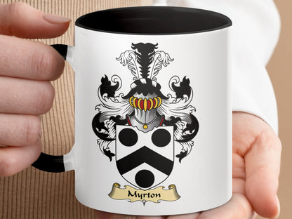 Scottish Clan Myrton Coat of Arms Mug - Living Stone Gifts