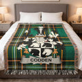 Codden Family Crest Green Plaid Blanket product type