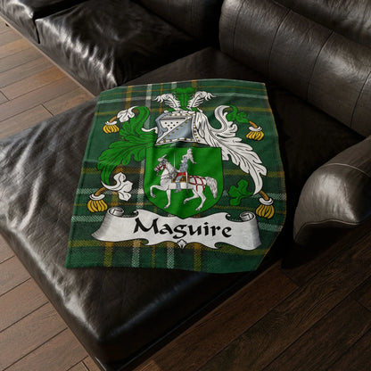 Maguire Surname Irish Coat Of Arms Tartan Blanket