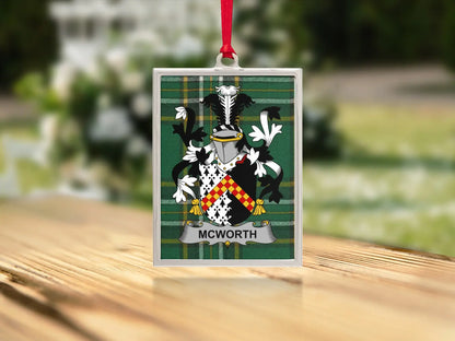 McWorth Family Crest Decorative Hanging Ornament product