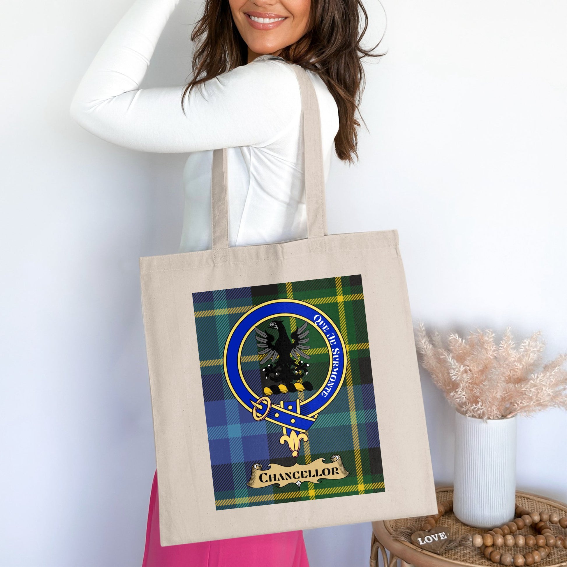 Chancellor Clan Scottish Tartan Tote Bag - Living Stone Gifts