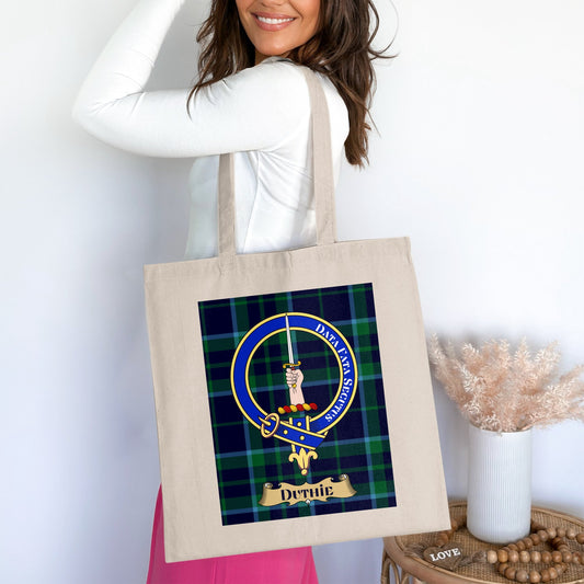 Duthie Scottish Clan Crest Tartan Tote Bag - Living Stone Gifts