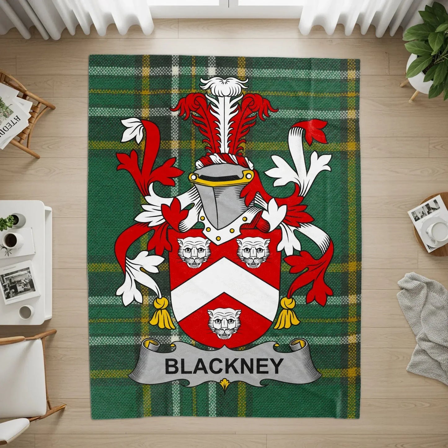 Custom Blackney Tartan Family Crest Area Rug product type