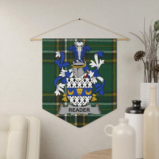 Custom Family Crest Tartan Plaid Wall Hanging Product