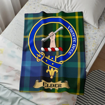 Virtute Duce Elder Crest Tartan Design Blanket product