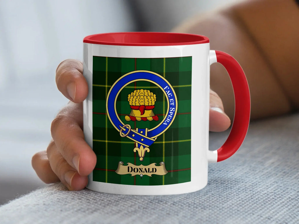 Donald family crest ceramic mug for everyday coffee and tea