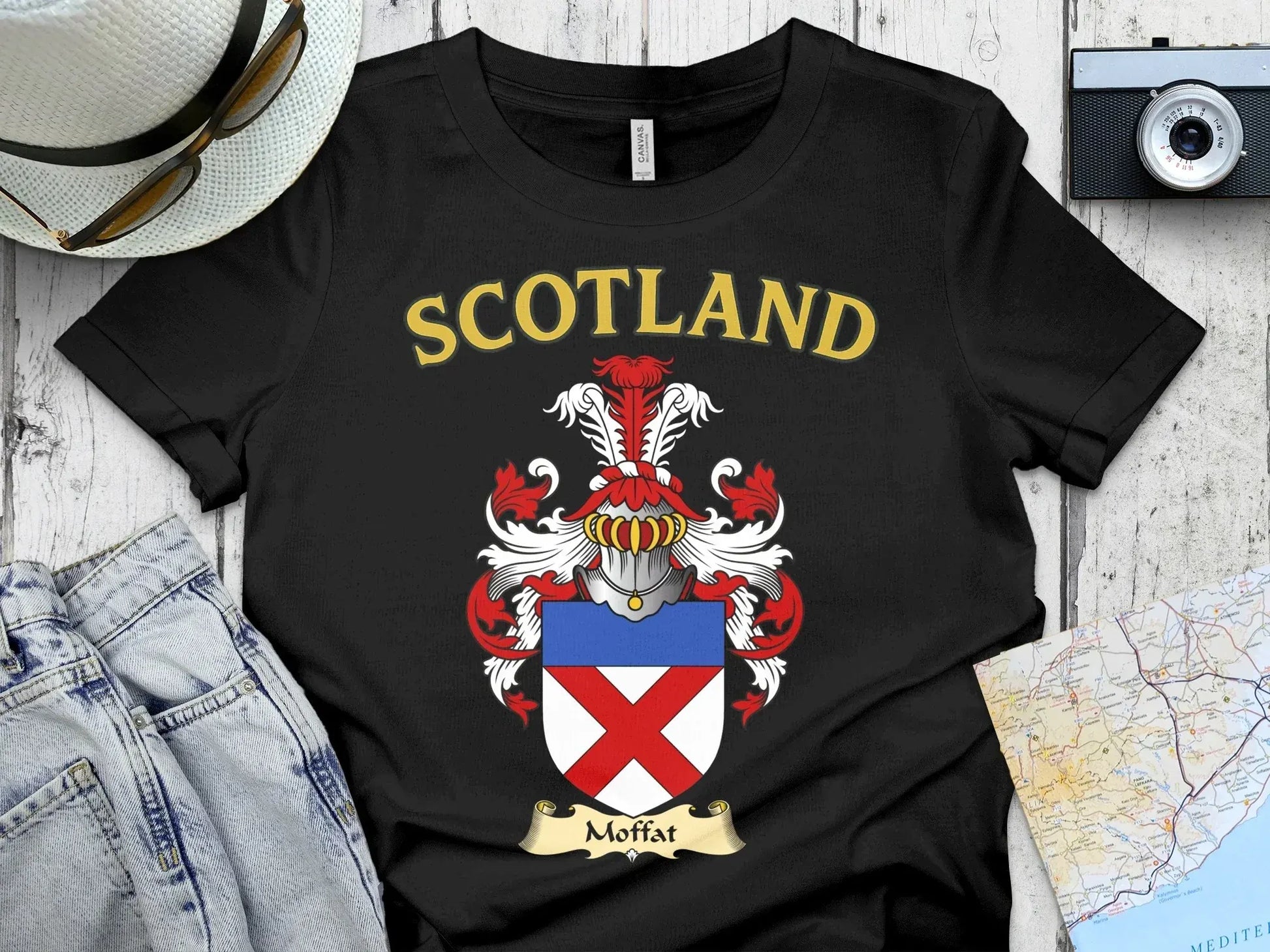 Scotland Moffat Family Crest Graphic T-Shirt product type