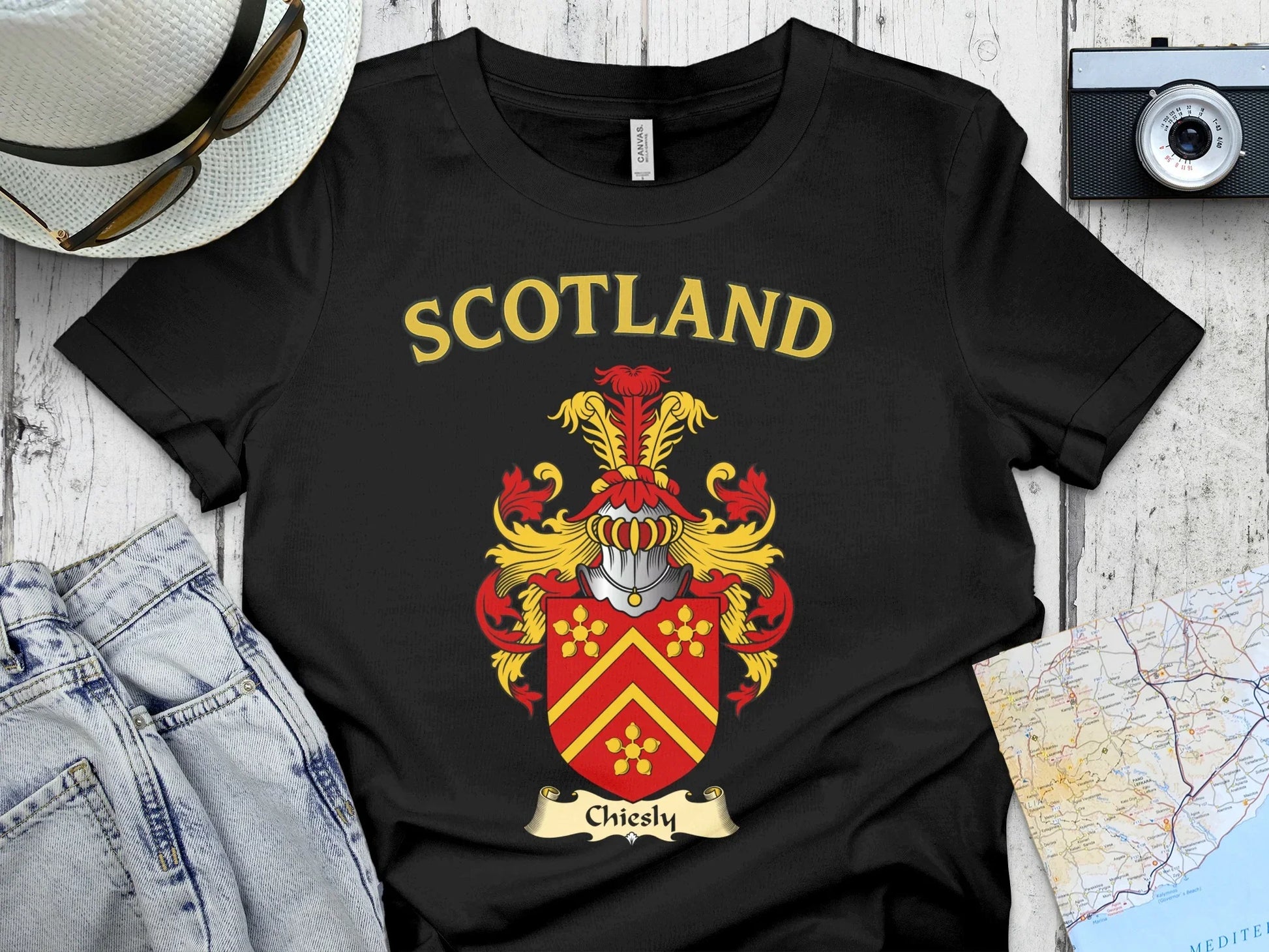 Scotland Chiesly Family Crest Graphic T-Shirt product
