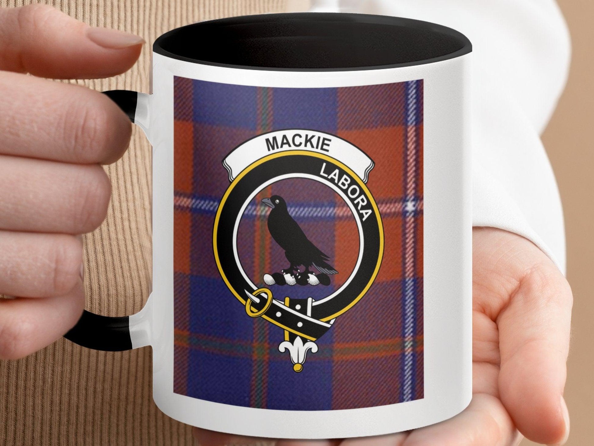 Scottish Mackie Tartan Clan Crest Plaid Design Mug - Living Stone Gifts