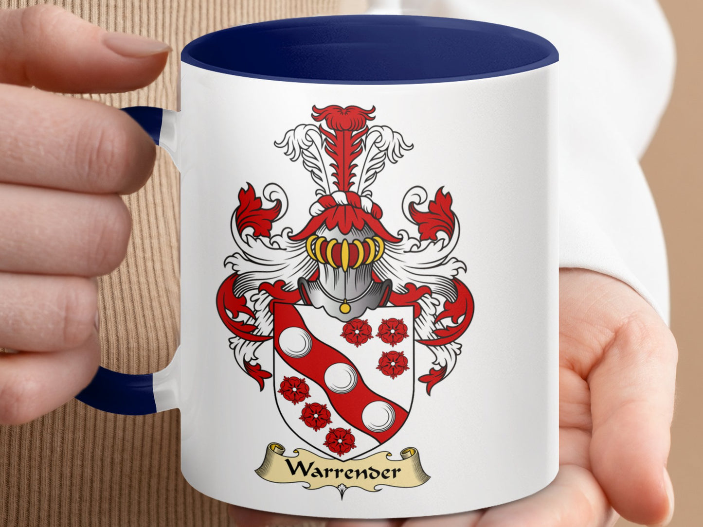 Warrender Clan Scottish Traditional Coat of Arms Mug - Living Stone Gifts