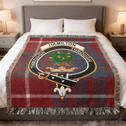 Hamilton Clan Scottish Tartan Woven Blanket – 100% Cotton