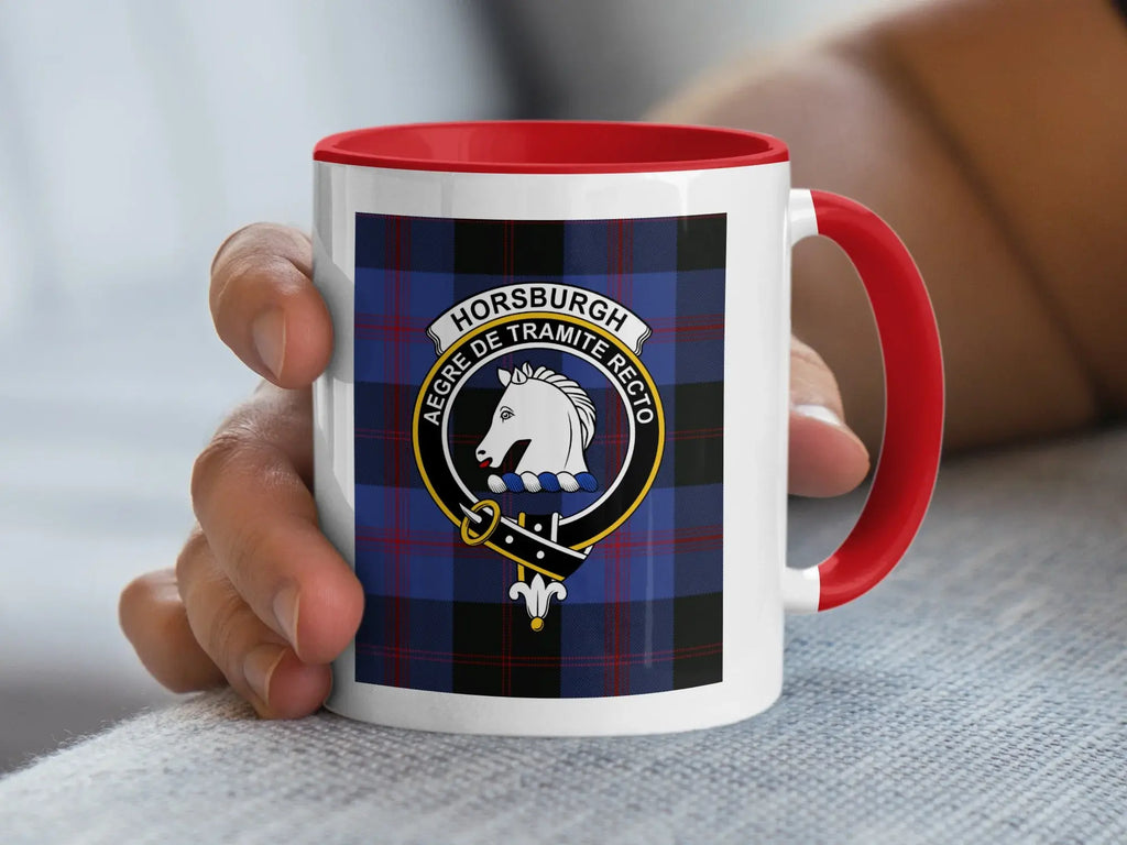 Horsburgh Plaid Crest Design Coffee Mug