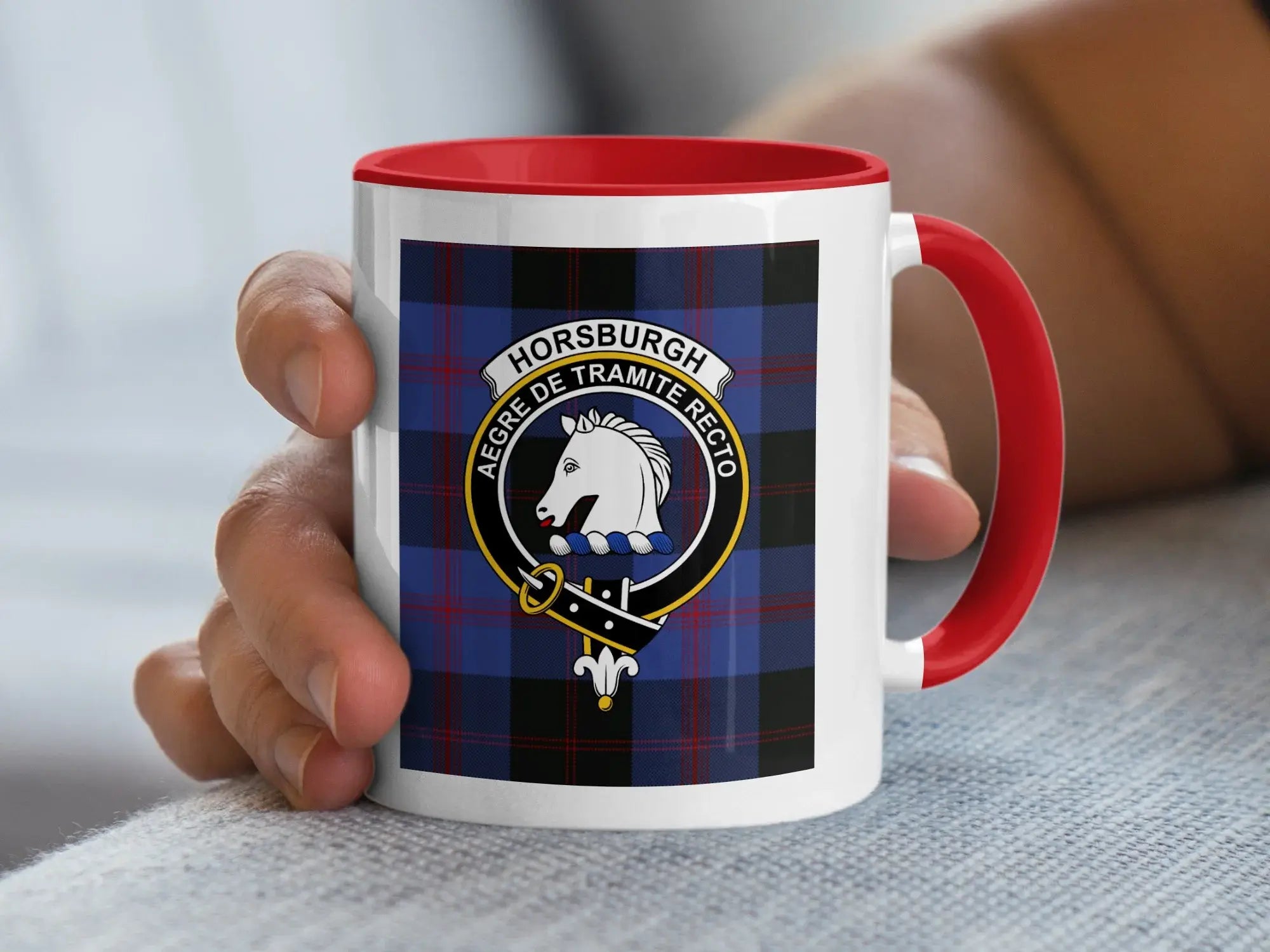 Horsburgh Plaid Crest Design Coffee Mug