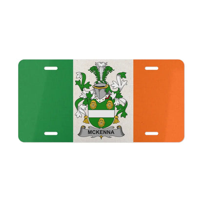 McKenna Family Crest on Irish Flag License Plate product
