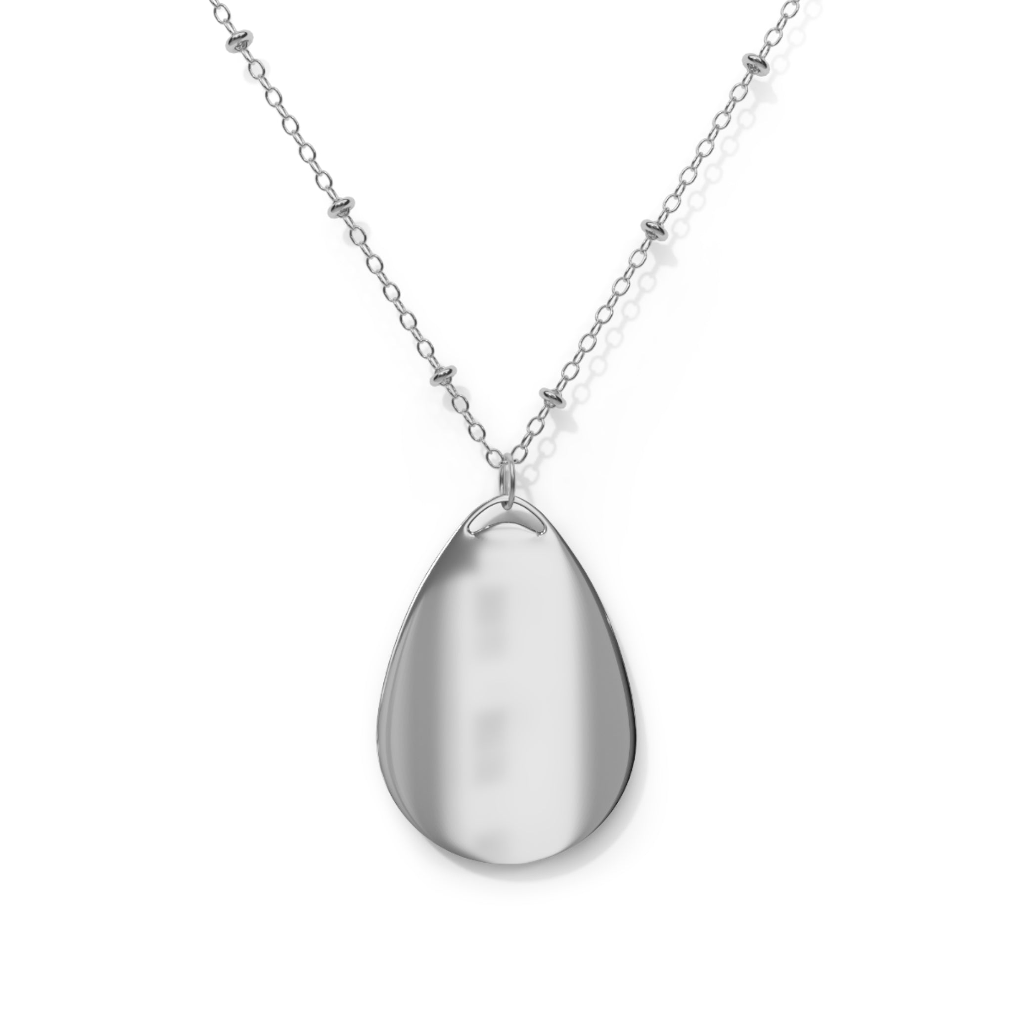Kinnear Scottish clan necklace with silver-tone bead chain, pendant view