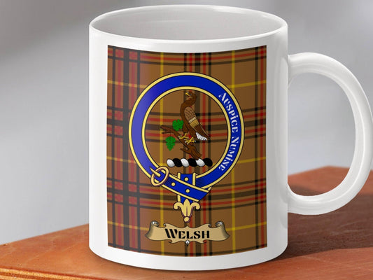 Plaid Crest Welsh Design Mug Authentic Clan Product