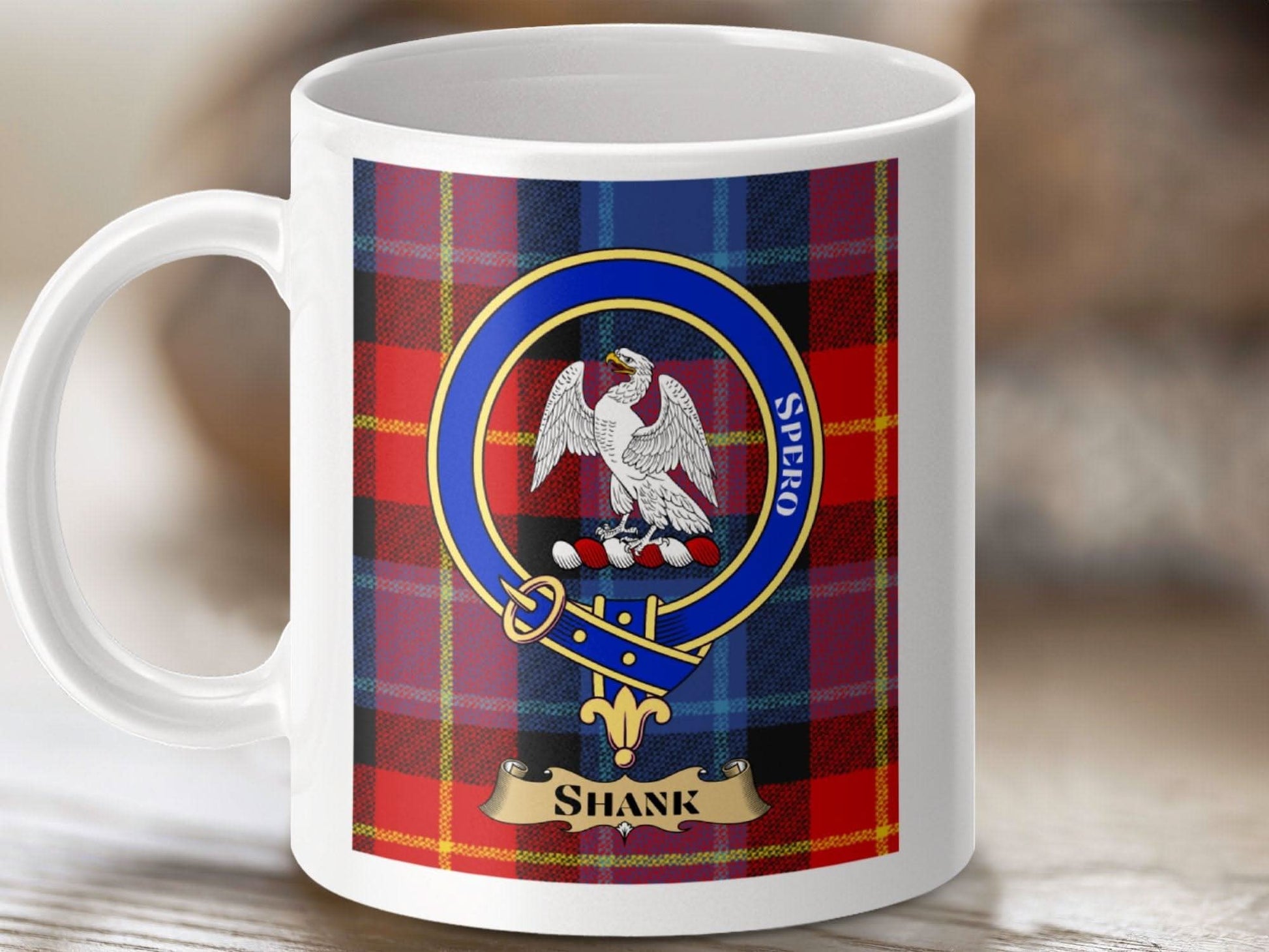 Clan Shank Crest Tartan Pattern Coffee Mug product
