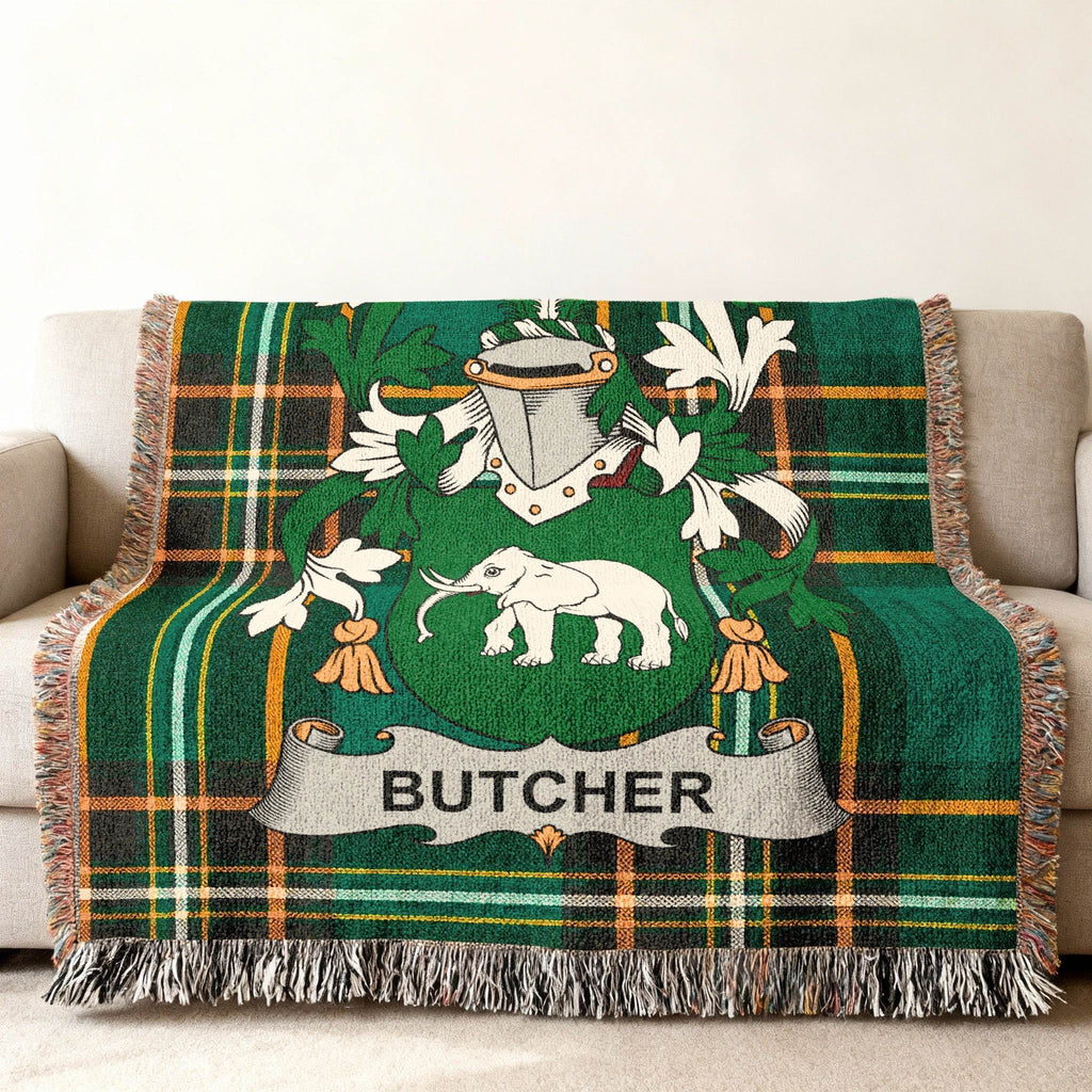 Butcher Crest Plaid Elephant Design Blanket product type