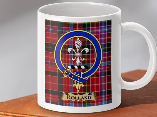 Rolland Family Crest Tartan Pattern Coffee Mug product