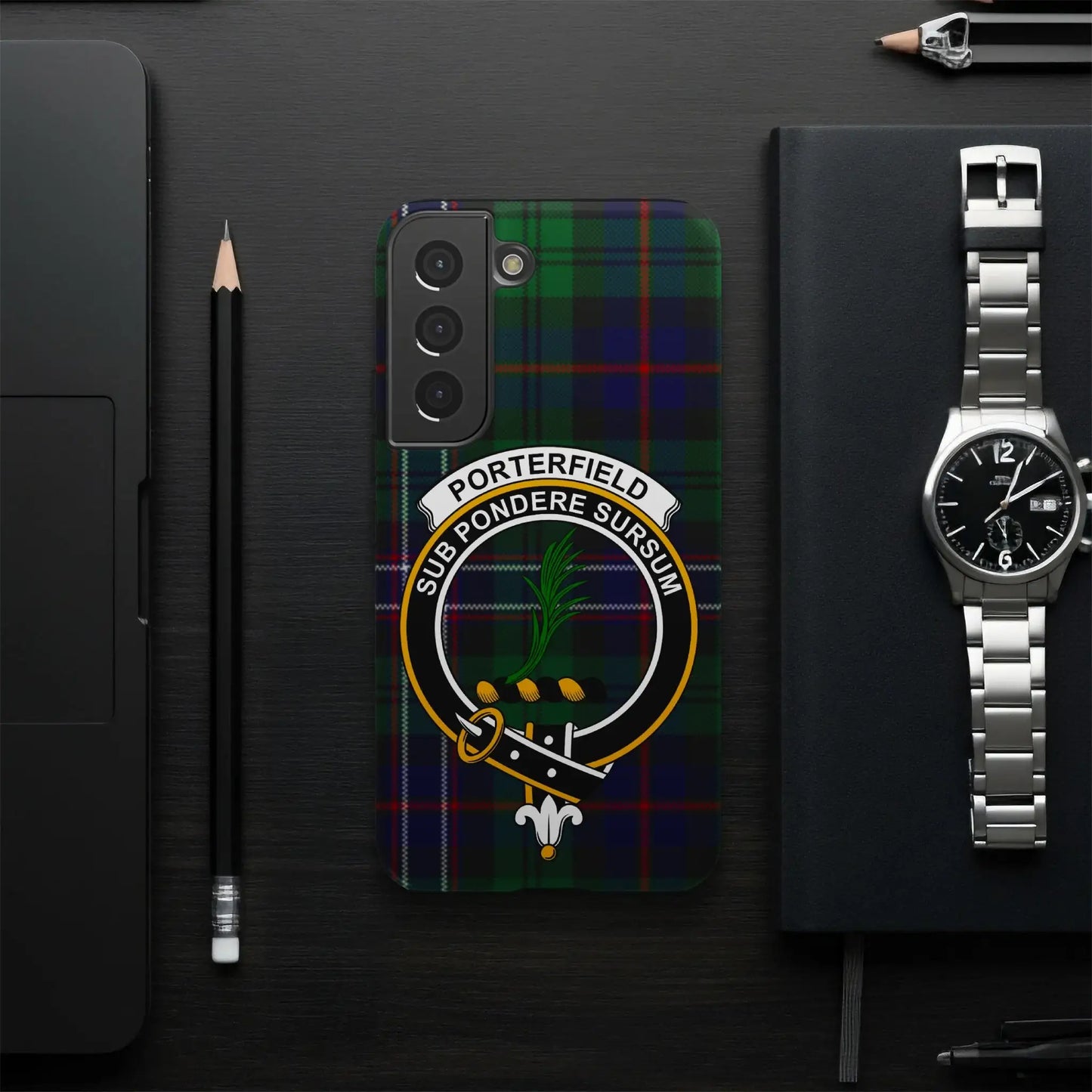 Porterfield Sub Pondere Sursum Tartan Phone Case