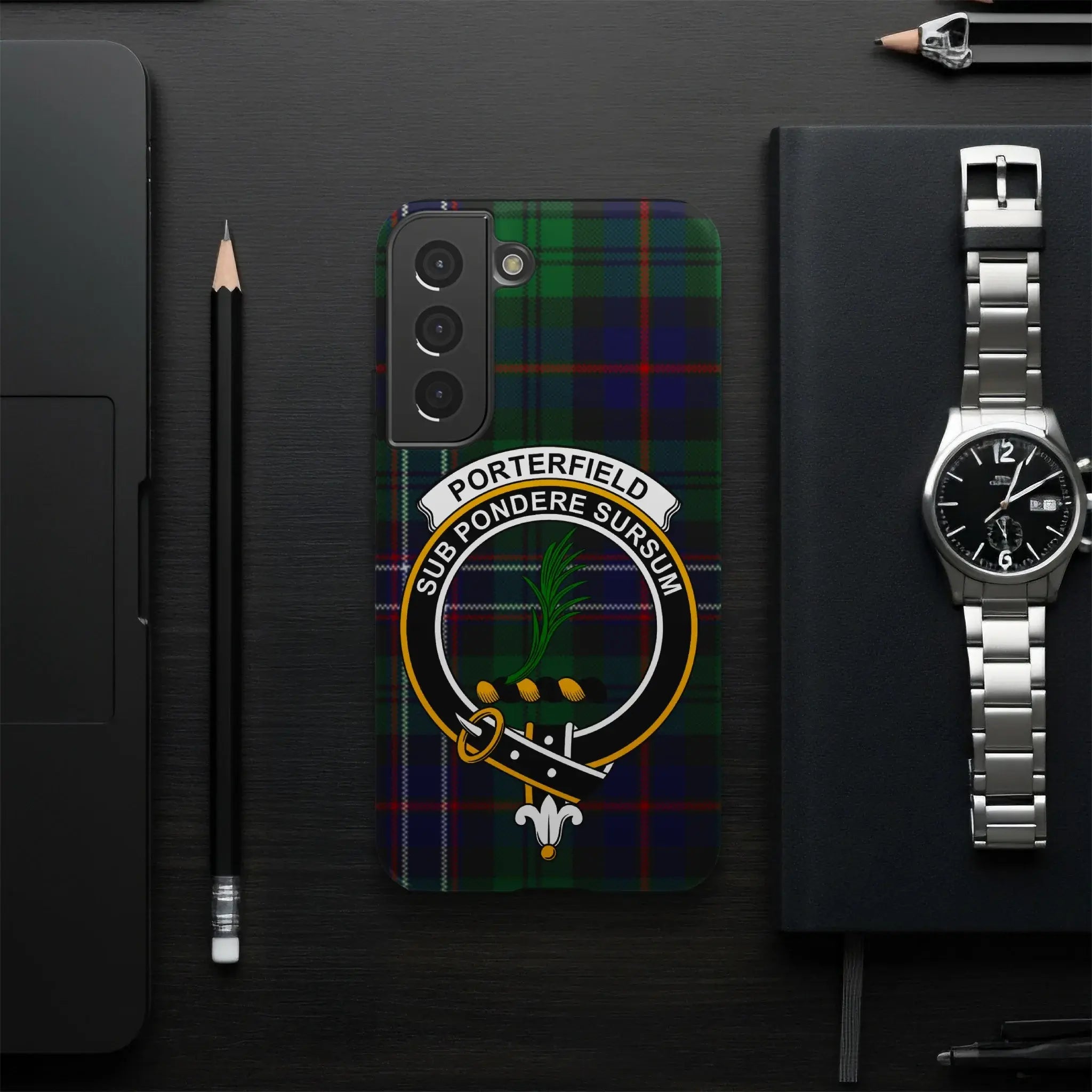 Porterfield Sub Pondere Sursum Tartan Phone Case