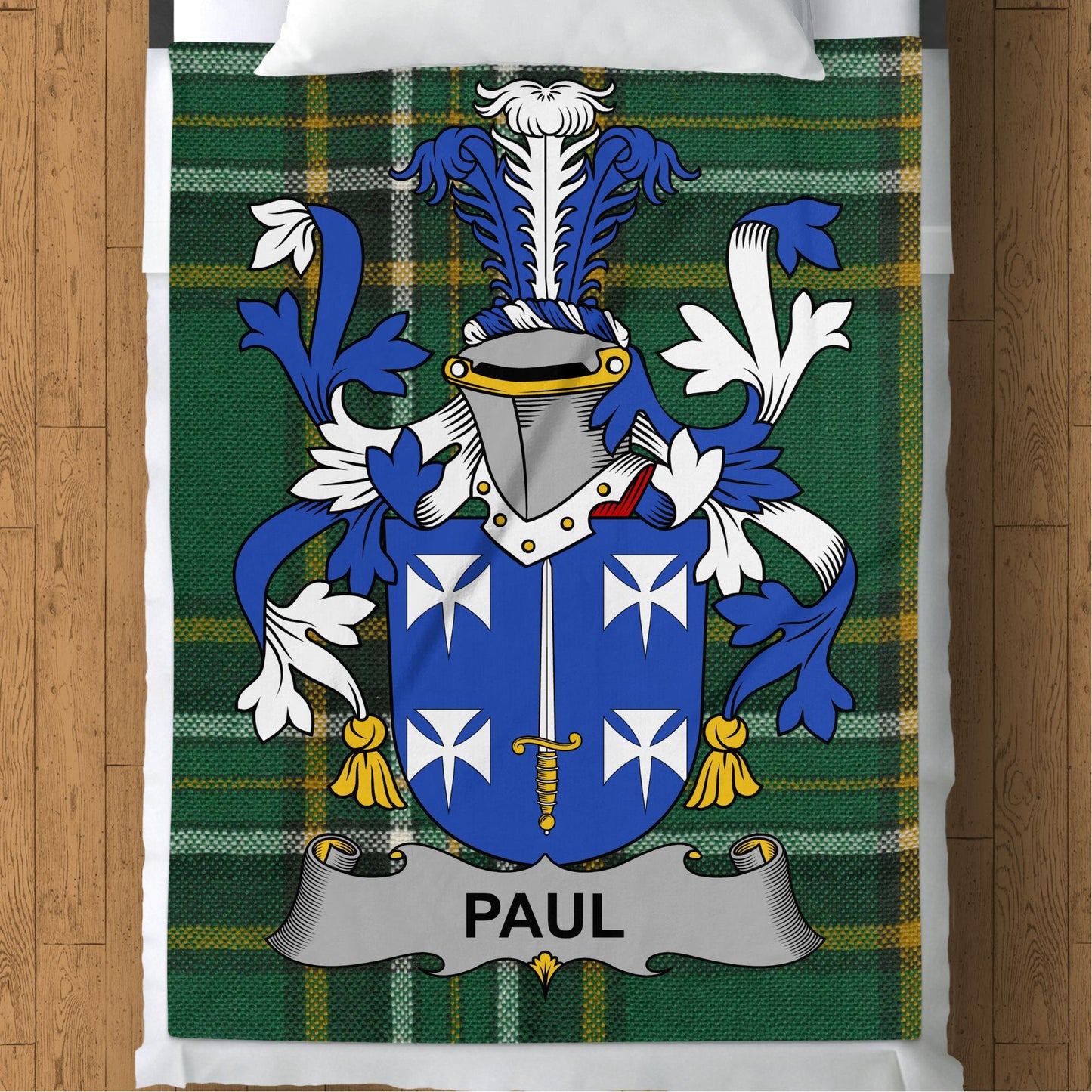 Paul Surname Irish Tartan Throw Blanket - Living Stone Gifts