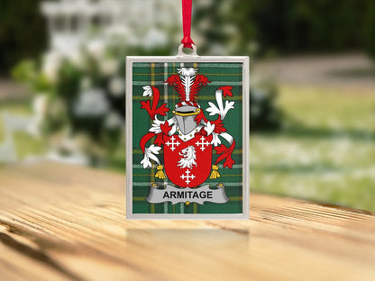 Armitage Family Crest Plaid Design Hanging Ornament product