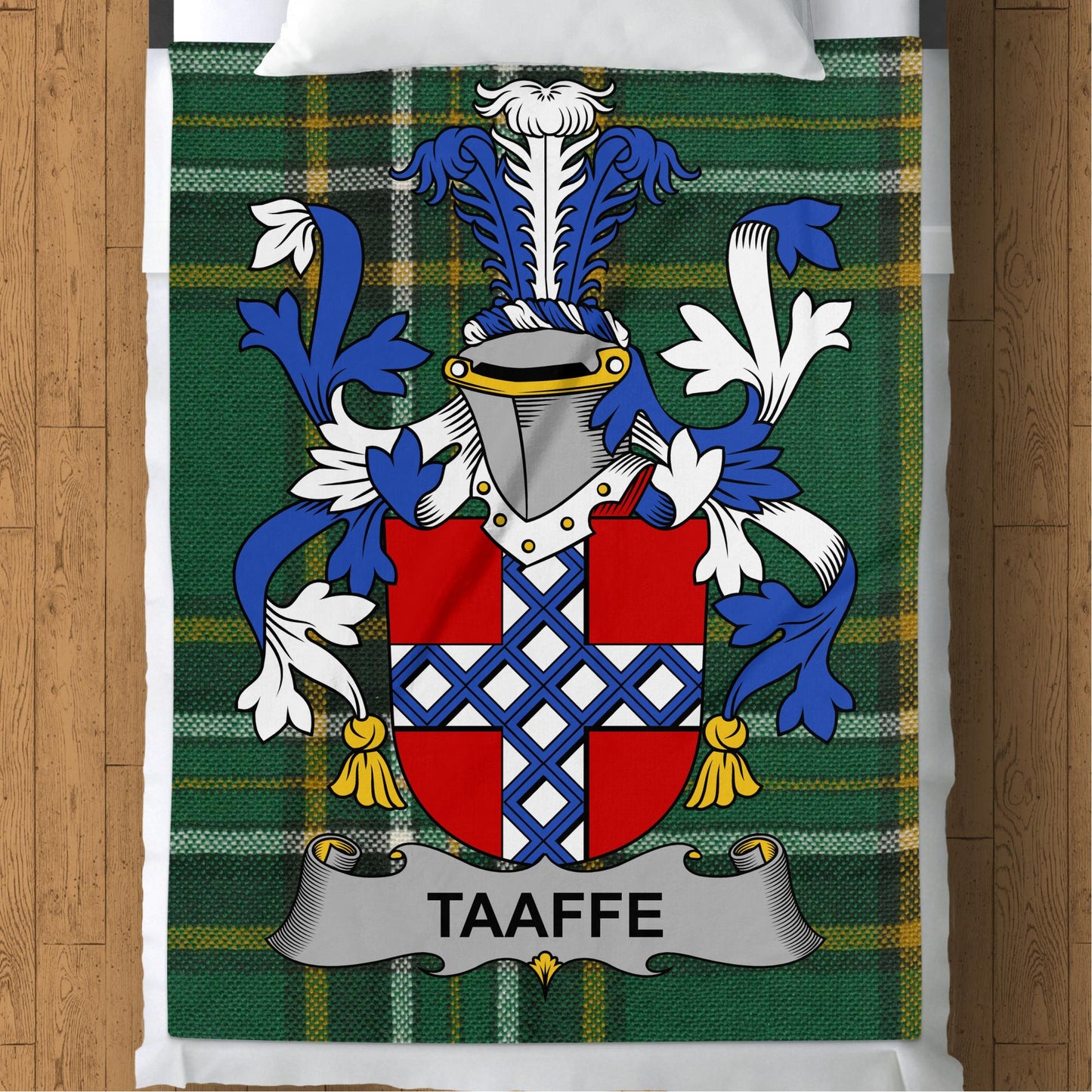 Taaffe Surname Irish Tartan Throw Blanket - Living Stone Gifts