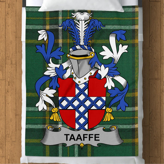 Taaffe Surname Irish Tartan Throw Blanket - Living Stone Gifts