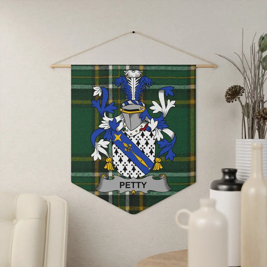 Petty Family Crest Custom Tartan Wall Hanging product