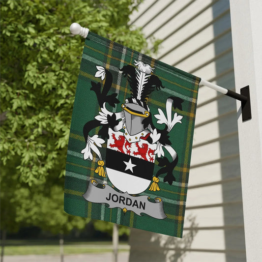 Custom Jordan Family Crest Outdoor House Flag product type