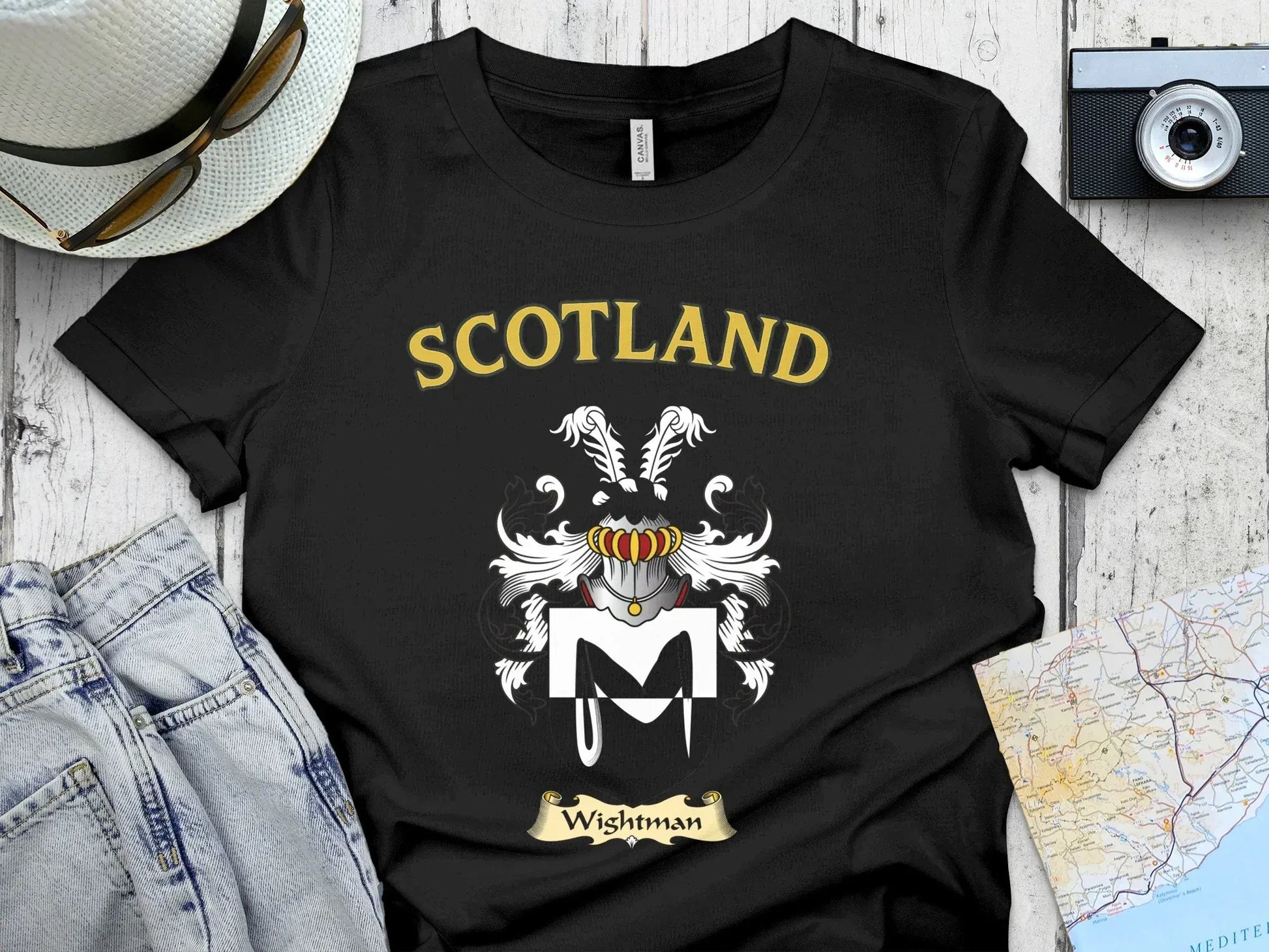 Scotland Wightman Coat of Arms Emblem T-shirt product type