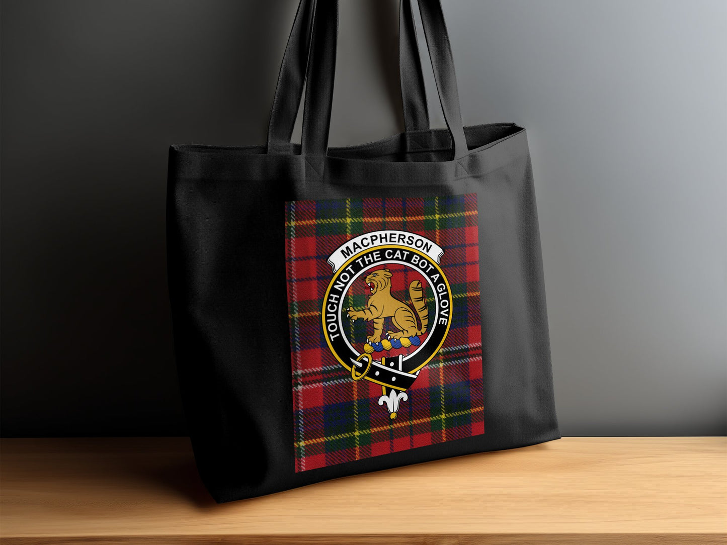 Touch Not The Cat Bot A Glove Scottish Clan Crest Tote Bag - Living Stone Gifts