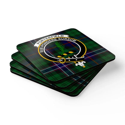 Porterfield Tartan with Family Crest Coasters product